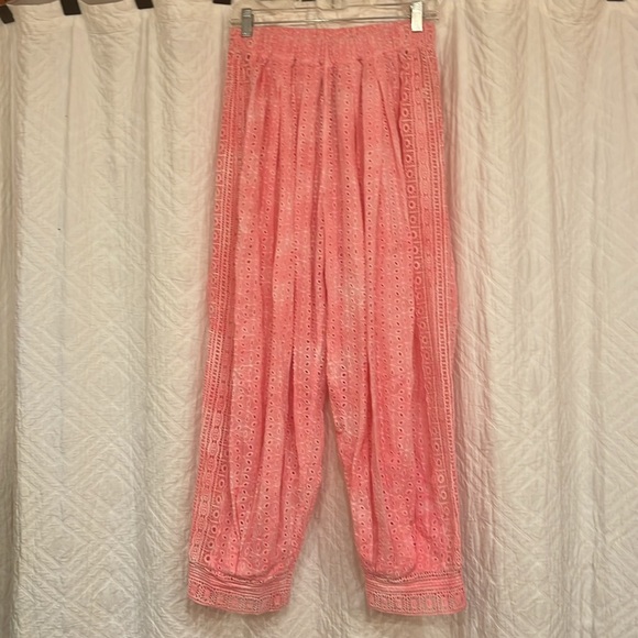 NWT Free People Intimately Sweet Tea Eyelet Washed Lounge Pants - Picture 4 of 8
